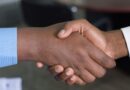 two person handshaking